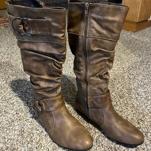 Reneeze Brown Knee High Boots